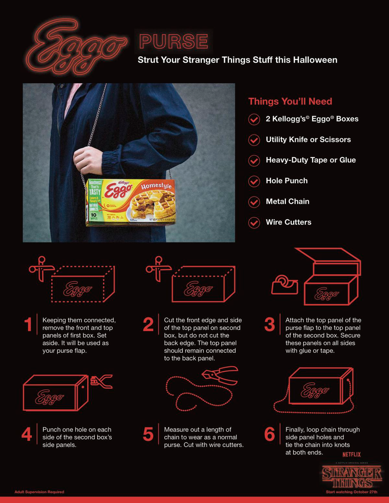 Illustration for article titled Eggo Wants You to Turn Your Waffle Box Into a Purse, Because Stranger Things